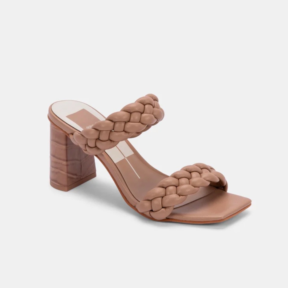 NIB Dolce Vita Paily Heel Sandal in Café Stella Colorway Wide Width Size 9W